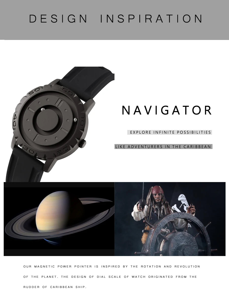 Eutour Iron Ball Magnetic Pointer Quartz Watch for Men - Premium Watches from Eutour - Just $62! Shop now at Dressmycell.com Eutour Iron Ball Magnetic Pointer Quartz Watch for Men - Premium Watches from Eutour - Just $62! Shop now at Dressmycell.com